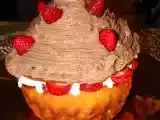 Receta Cupcake gigante con cobertura de chocolate