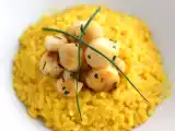 Receta Risotto de azafrán con vieiras tostadas