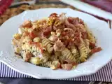 Receta Pasta cremosa con achicoria, bacon crujiente y nueces: receta rápida e irresistible