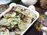 Receta Gratinado de patatas con champiñones