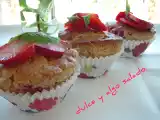Receta Muffins de fresas mascarpone y nuez