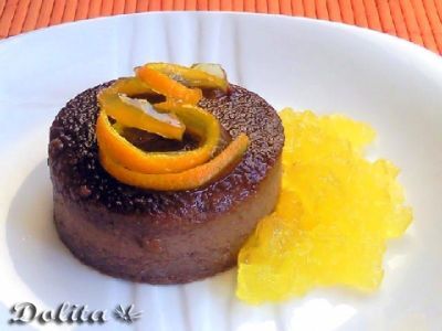 PUDIN DE PAN CON CHOCOLATE Y NARANJA