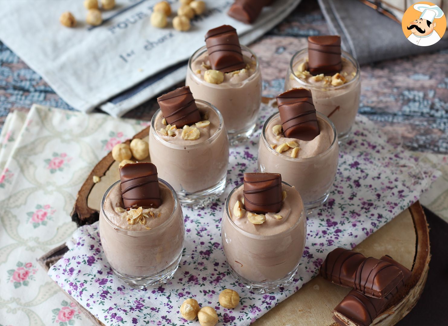 Vasitos kinder bueno súper cremoso y sin cocción Receta Petitchef