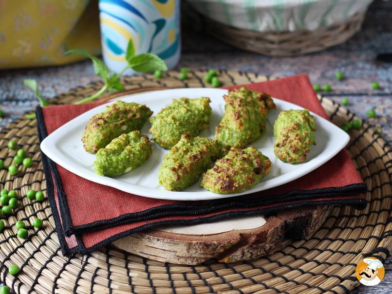 4-Buñuelos de guisantes, queso feta y menta