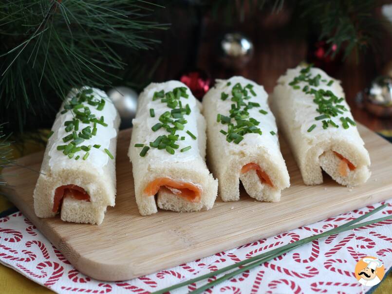 Rollitos de salmón ahumado