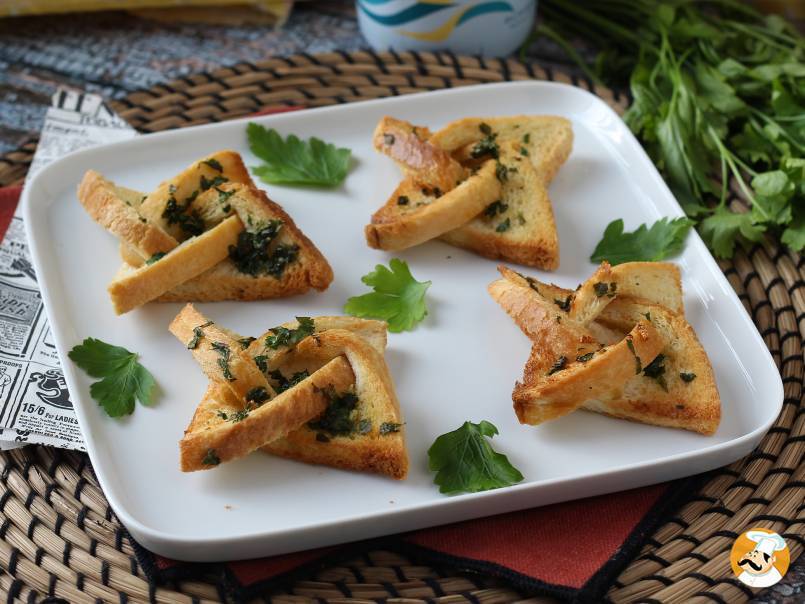 Pan de ajo con forma de estrella