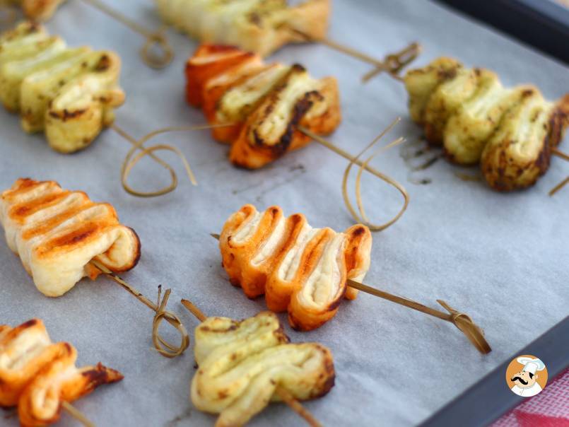 1. Arboles de Navidad de hojaldre con pesto - Aperitivo