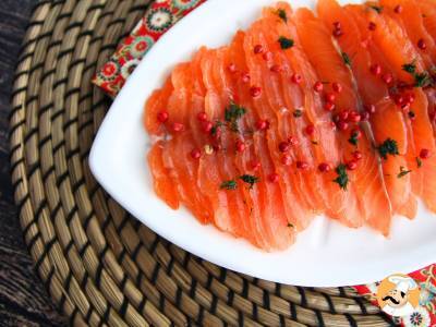 9 platos con salmón (fresco y ahumado) para Nochebuena