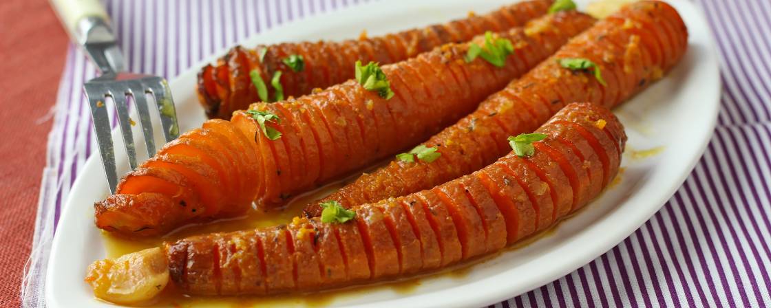 Zanahorias asadas con miel y clementinas