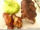 Receta Costilla y alitas a la parrilla casera