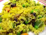 Receta Wok de arroz basmati al curry con huevos y hortalizas