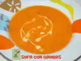 Receta Sopa de tomate con gambas