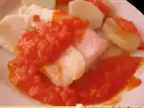 Receta Pescado con patatas y salsa de tomate (thermomix)