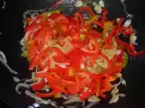 Receta Guarnición de pimientos rojos y cebolla