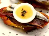 Receta Montados de anchoas al txakoli