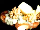 Receta Tostadas con queso gorgonzola, nueces y pera