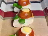 Receta Huevos de codorniz y pisto en gelatina