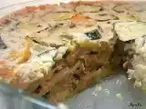 Receta Quiché de calabacín, pavo y queso azul
