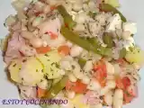 Receta Ensalada tibia de alubias aliñás