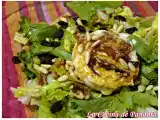 Receta Ensalada templada con rulo de cabra y frutos secos