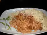 Receta Spaghetti con chistorra y queso emmentaler