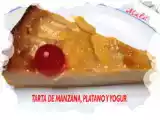 Receta Tarta de manzana, plátano y yogur