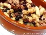 Receta Cazuelita de butifarra esparracada amb mongetes