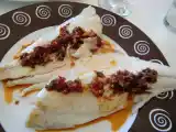 Receta Filetes de dorada con aceite de ajo y jamón ibérico