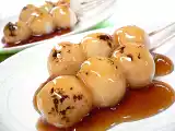 Receta Mitarashi dango - bolitas de masa de arroz