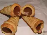 Receta Cornetes de hojaldre rellenos de mousse de chocolate