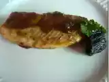 Receta Filete de pescado en salsa de ciruela