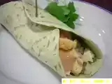 Receta Wrap gambas y rúcula
