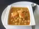 Receta Garbanzos con langostinos