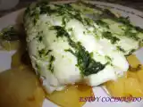Receta Bacalao al vino blanco con salsa verde