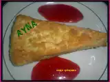 Receta Queso brie frito con mermelada de fresas .