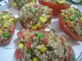 Receta Tomates rellenos de trigo sarraceno apta celiacos