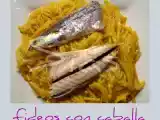 Receta Fideos con caballas
