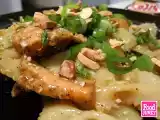 Receta Ensalada de pasta y pollo con aderezo ajonjolí