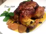 Receta Pollo al horno con salsa de orejones y pasas