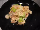 Receta Tallarines de arroz estilo thai con leche de coco y gambas