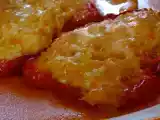Receta Pimientos rellenos de arroz basmati con crema de calabaza