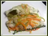 Receta Lubina en papillote