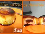 Receta Flan relleno de chocolate