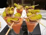 Receta Chupito de gazpacho y gildas con anchoas del cantábrico