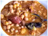 Receta Potaje de garbanzos y alubias blancas