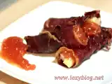 Receta Canutillos de jamón, queso y membrillo