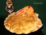 Receta Receta navideña: conchas de salmón y langostinos