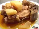 Receta Guisado de costilla de cerdo con alcachofas.