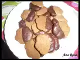 Receta Galletas de cafe con cubierta de chocolate