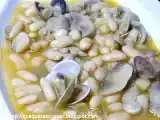 Receta Fabes con almejas